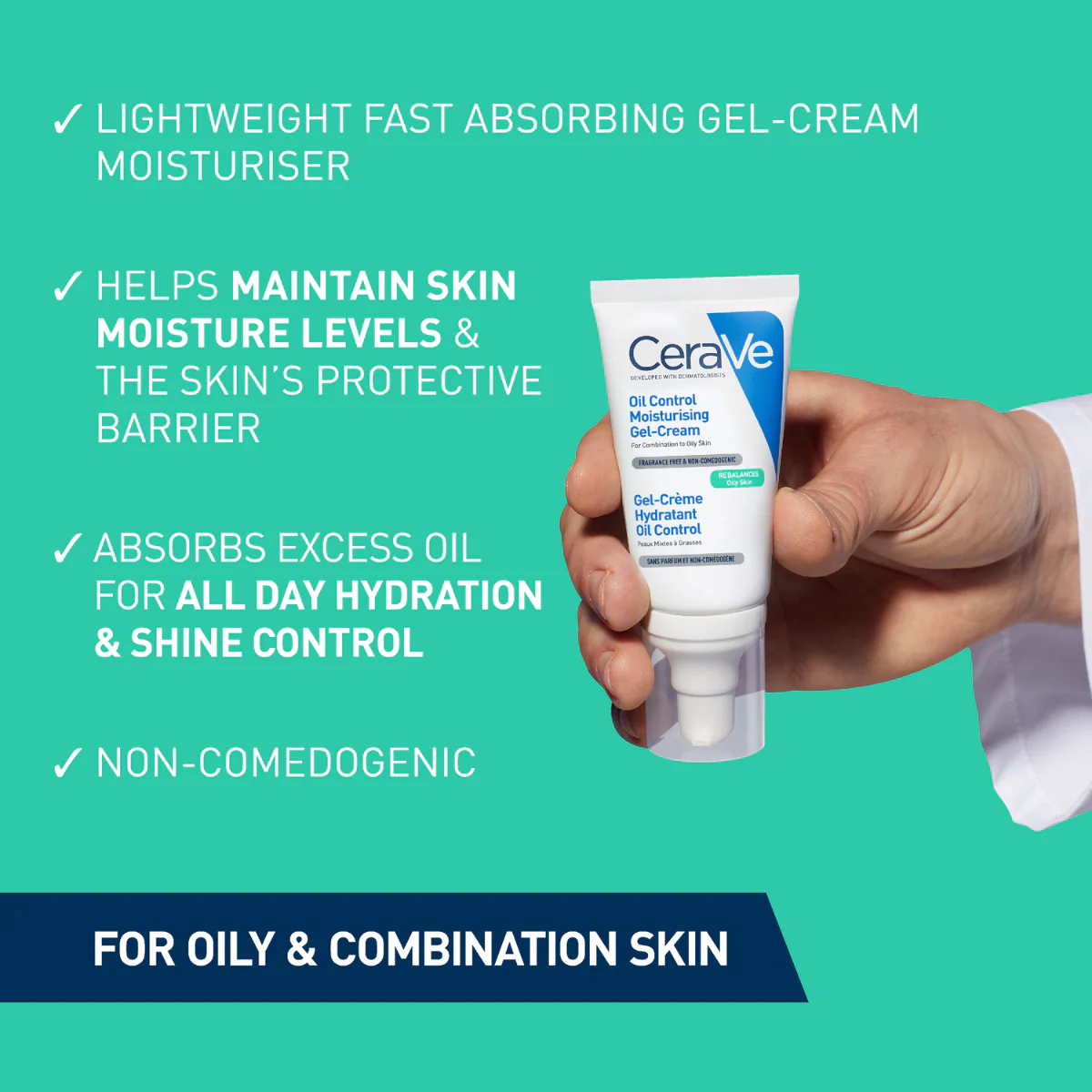 CeraVe Oil Control Gel-Cream Moisturiser 52ml - Image 3