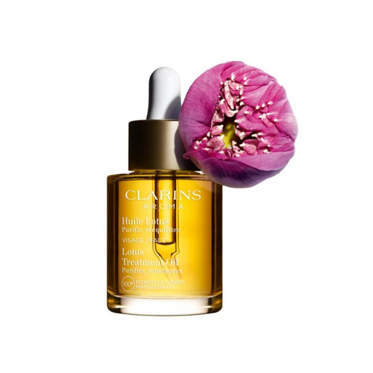 Clarins Lotus Face Treatment Oil 30ml - Image 3
