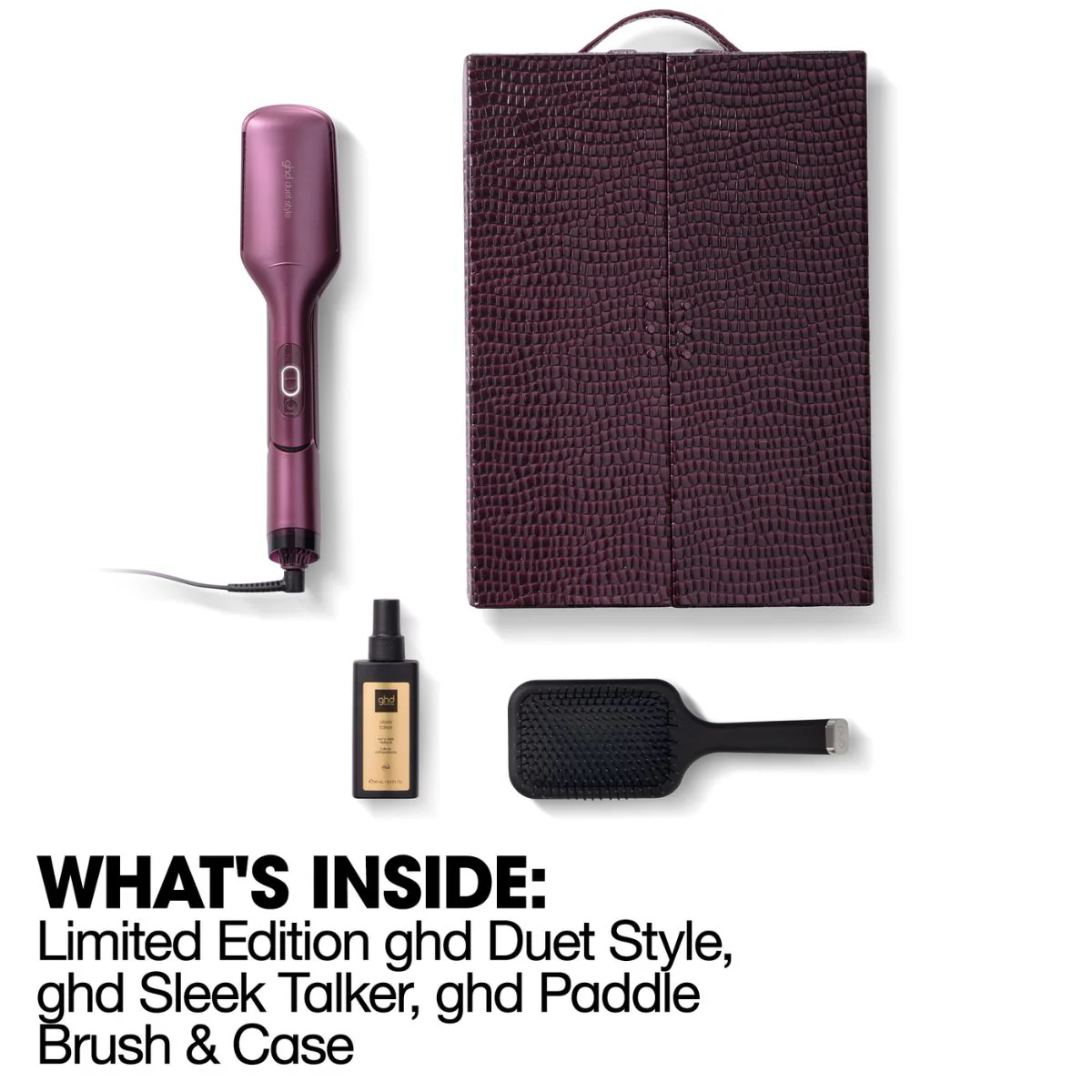 Ghd Duet Style Hot Air Styler in Cherry with Sleek Talker and Paddle Brush - Image 2