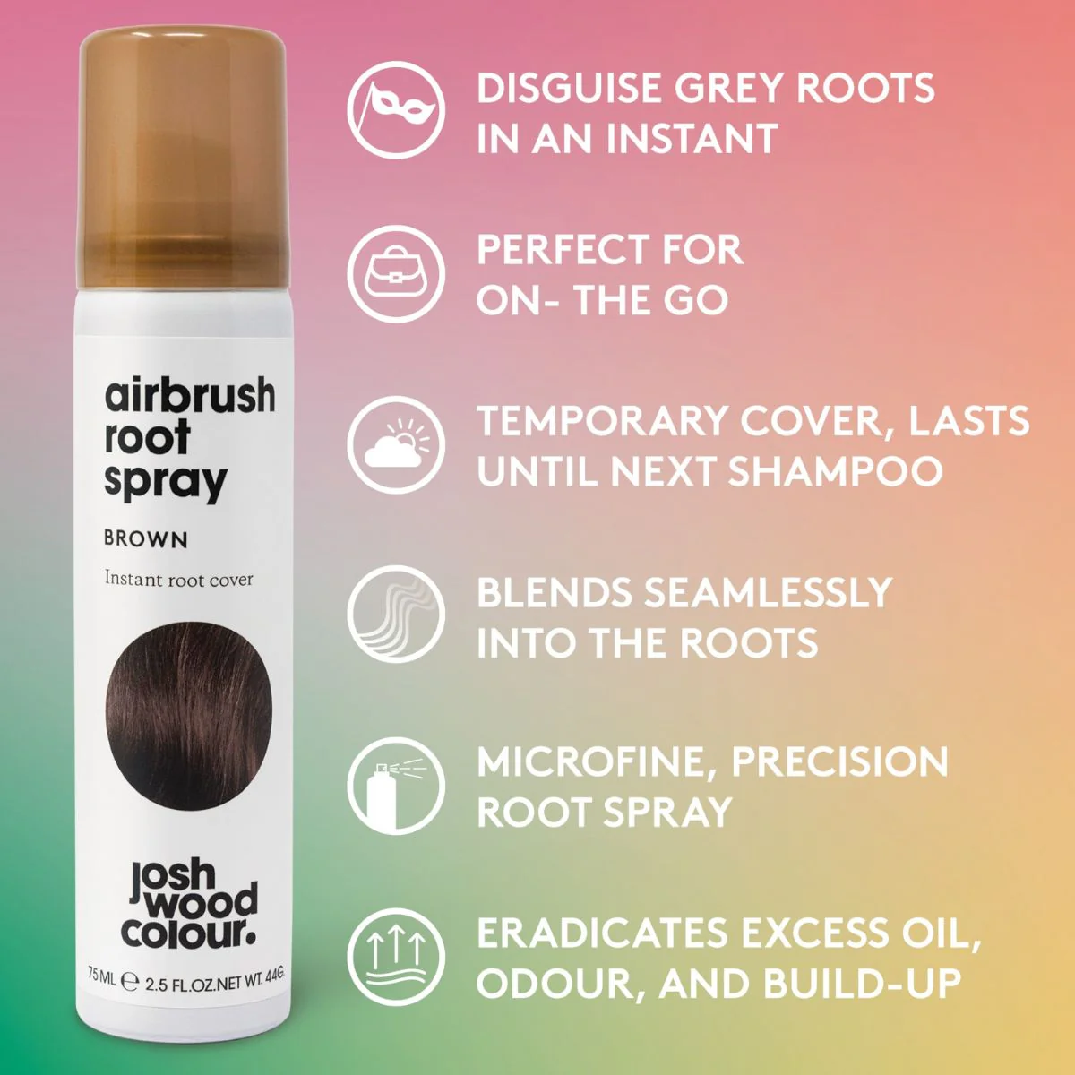 Josh Wood Colour Airbrush Root Spray - Brown - Image 2