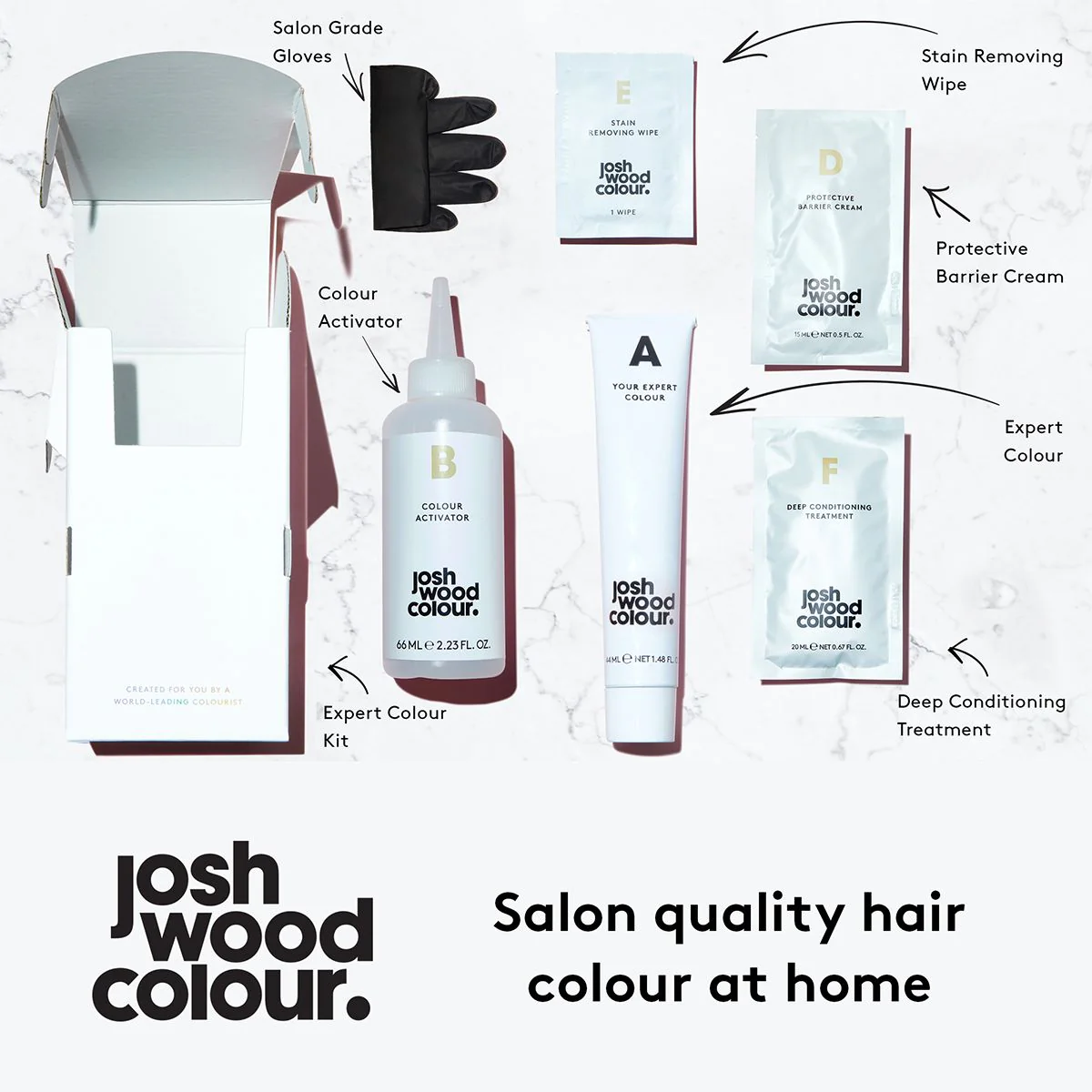 Josh Wood Colour Permanent Colour Kit - 7.5 Darkest Blonde - Image 3
