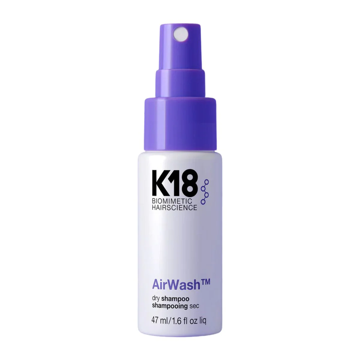 K18 Airwash Dry Shampoo Travel Size.