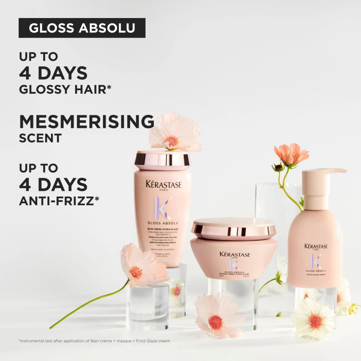 Kérastase Gloss Absolu Bain Crème Hydra-Glaze Shampoo For Thick Frizzy Hair 500ml - Image 5