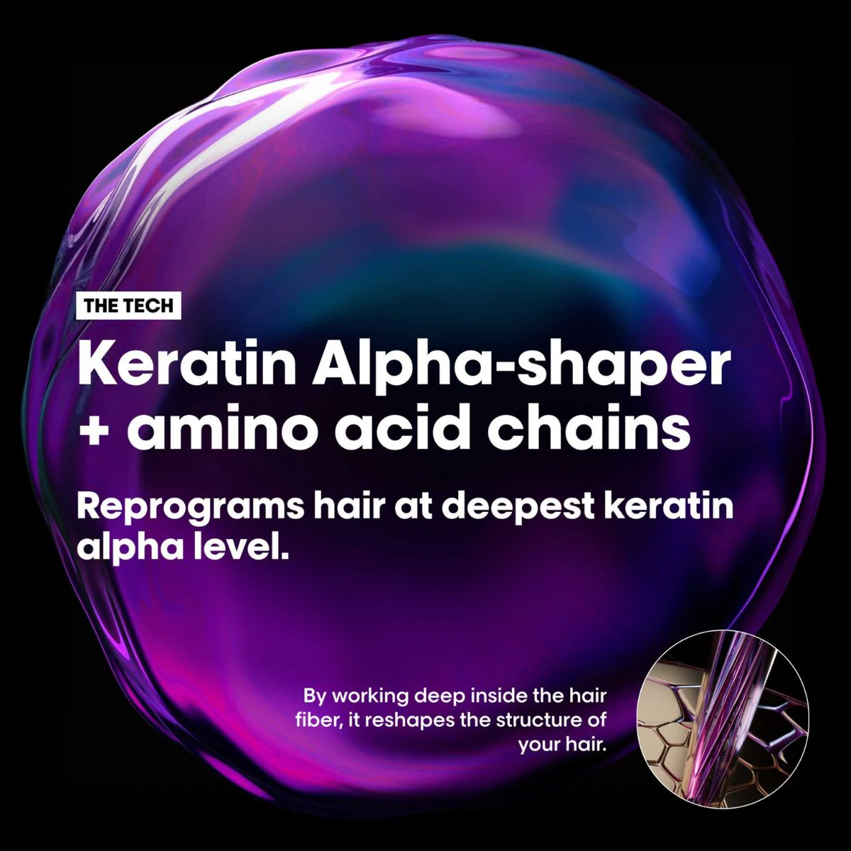 L'Oréal Professionnel Keratin Alpha Sleek Shampoo Anti Frizz & smoothing 500ml - Image 5