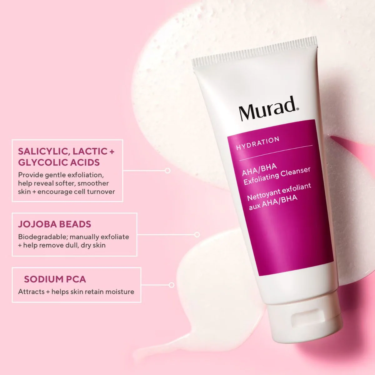 Murad Hydration AHA/BHA Exfoliating Cleanser - Image 4