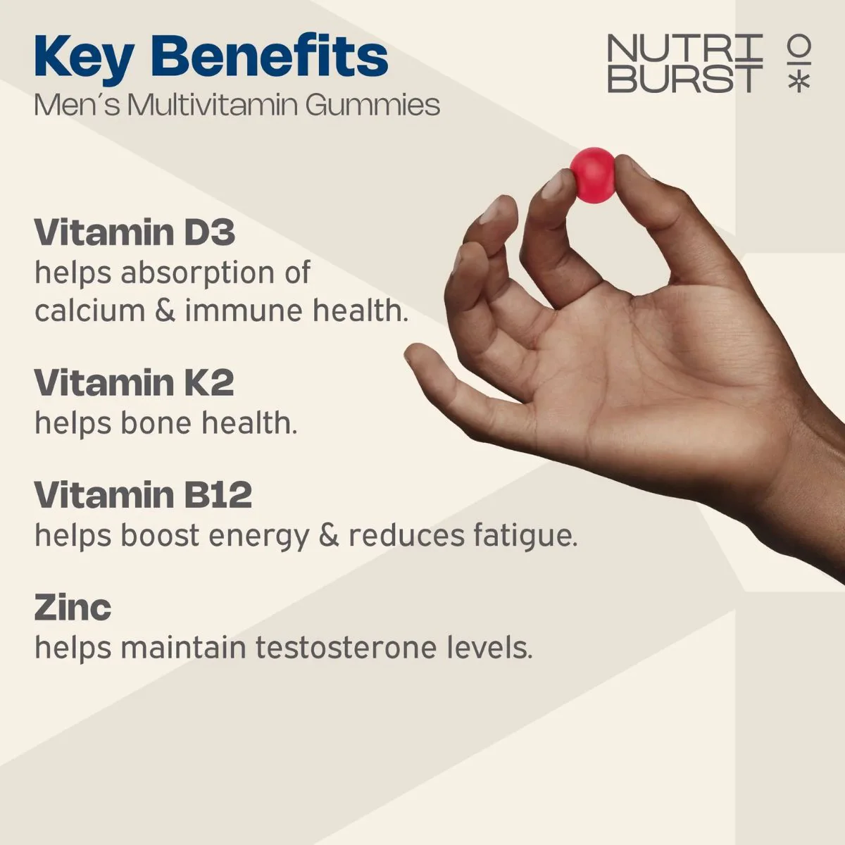 NutriBurst Men's Multivitamin 60 Gummies - Image 2