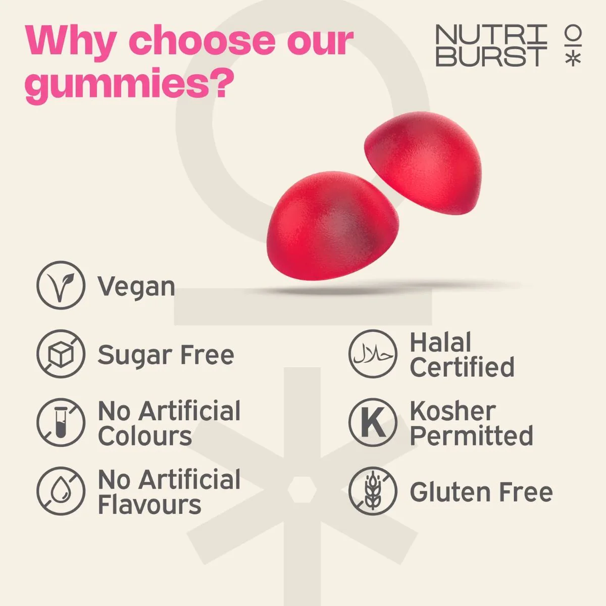 NutriBurst Womens Multivitamin 60 Gummies - Image 3