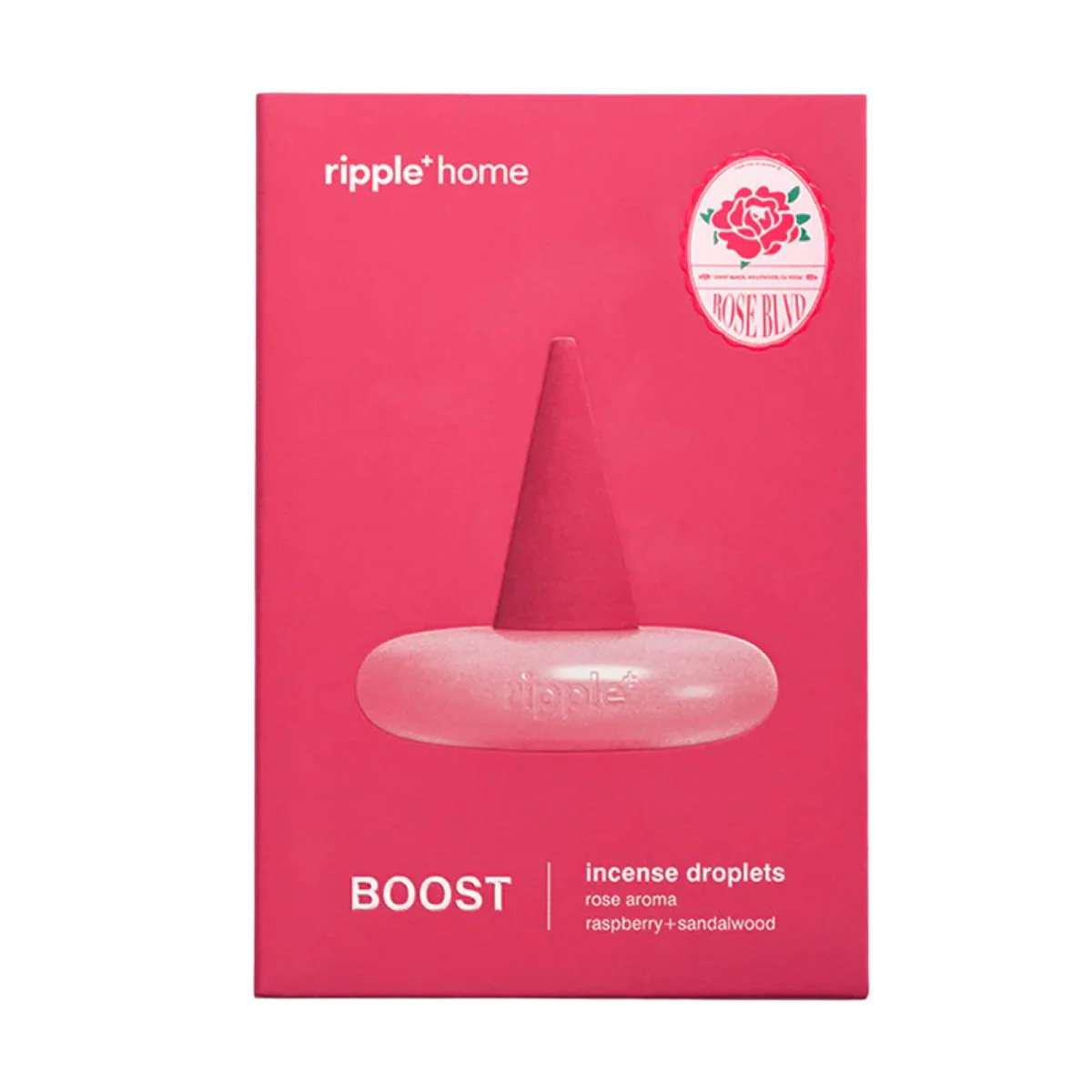 Ripple+ Rose Incense | Raspberry + Sandalwood Incense Cones