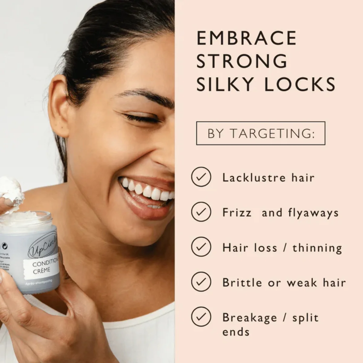 UpCircle Beauty Conditioner Crème with Rosemary Oil, Bamboo Extract + Vitamin E 100ml - Image 4