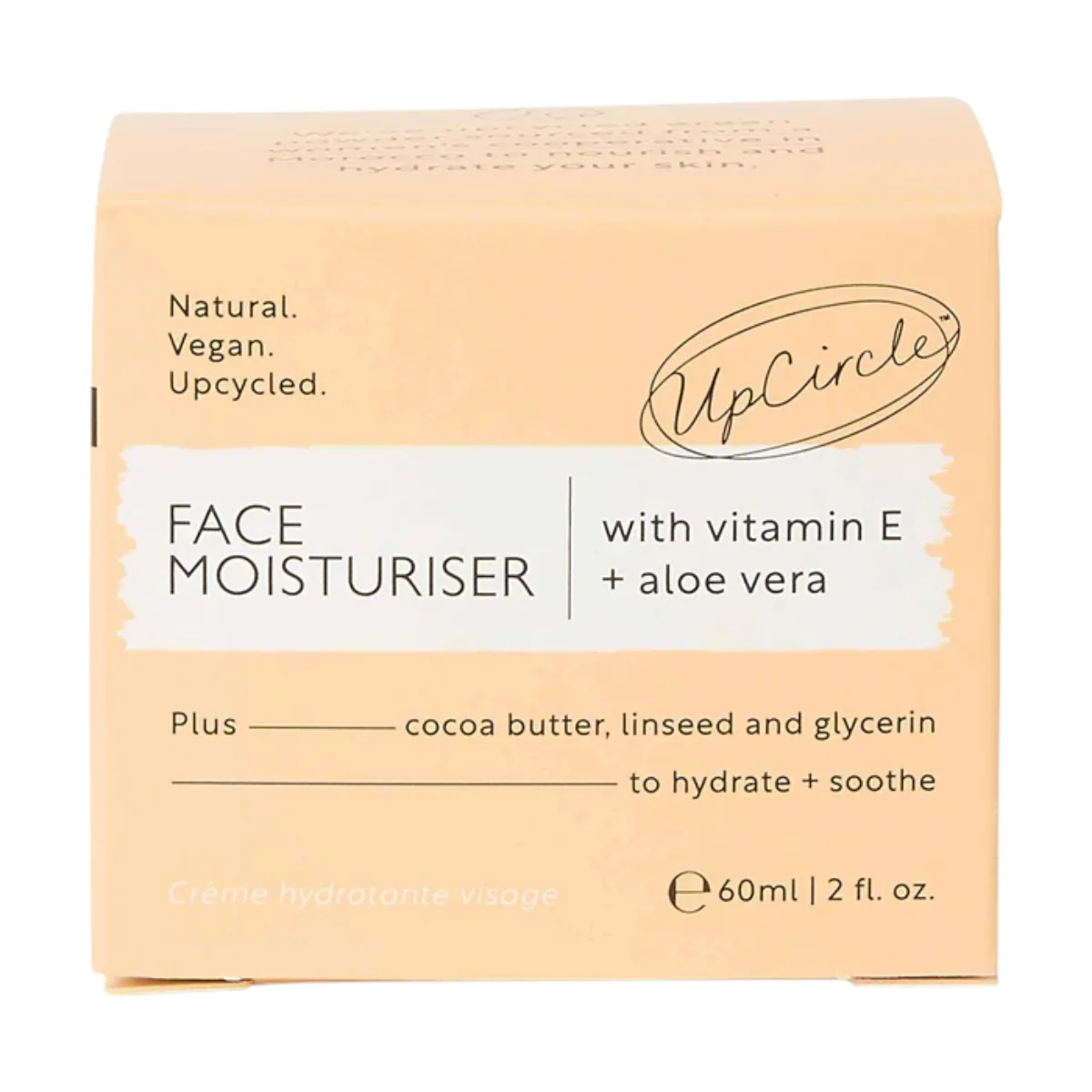 UpCircle Beauty Face Moisturiser with Vitamin E + Aloe Vera 60ml - Image 2