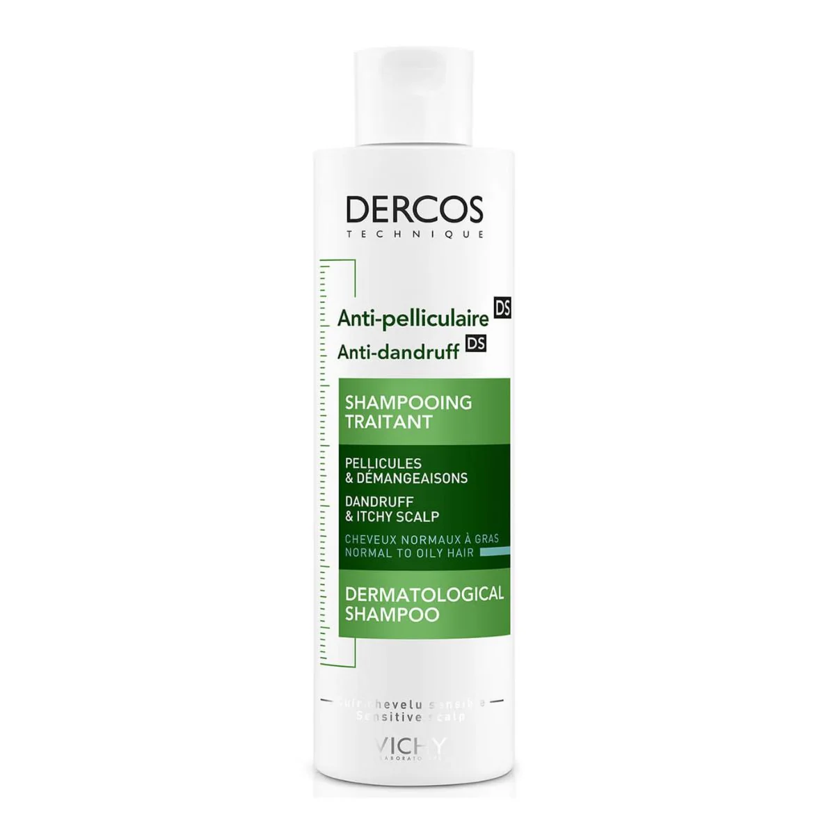 VICHY Dercos Anti-Dandruff Dermatological Shampoo for Normal to Oily Hair with Salicylic Acid, 200ml - Image 2