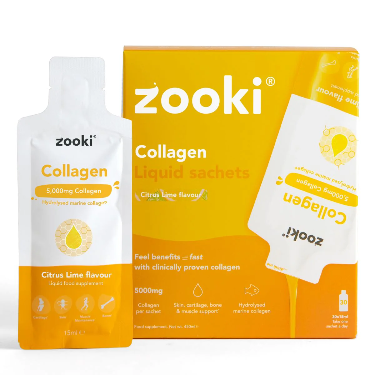 Zooki Marine Collagen Citrus Lime Flavour 30 Pack